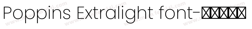 Poppins Extralight font字体转换